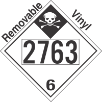 Inhalation Hazard Class 6.1 UN2763 Removable Vinyl DOT Placard