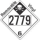 Inhalation Hazard Class 6.1 UN2779 Removable Vinyl DOT Placard