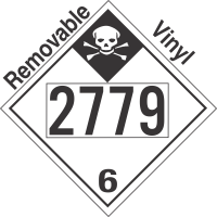 Inhalation Hazard Class 6.1 UN2779 Removable Vinyl DOT Placard