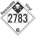 Inhalation Hazard Class 6.1 UN2783 Removable Vinyl DOT Placard