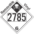 Inhalation Hazard Class 6.1 UN2785 Removable Vinyl DOT Placard