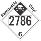 Inhalation Hazard Class 6.1 UN2786 Removable Vinyl DOT Placard