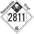 Inhalation Hazard Class 6.1 UN2811 Removable Vinyl DOT Placard