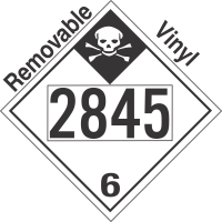 Inhalation Hazard Class 6.1 UN2845 Removable Vinyl DOT Placard