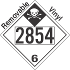 Inhalation Hazard Class 6.1 UN2854 Removable Vinyl DOT Placard