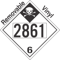 Inhalation Hazard Class 6.1 UN2861 Removable Vinyl DOT Placard