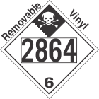 Inhalation Hazard Class 6.1 UN2864 Removable Vinyl DOT Placard