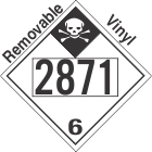 Inhalation Hazard Class 6.1 UN2871 Removable Vinyl DOT Placard