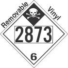 Inhalation Hazard Class 6.1 UN2873 Removable Vinyl DOT Placard
