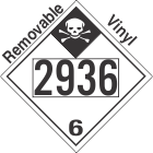 Inhalation Hazard Class 6.1 UN2936 Removable Vinyl DOT Placard