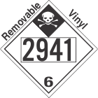 Inhalation Hazard Class 6.1 UN2941 Removable Vinyl DOT Placard