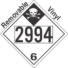 Inhalation Hazard Class 6.1 UN2994 Removable Vinyl DOT Placard