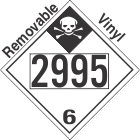 Inhalation Hazard Class 6.1 UN2995 Removable Vinyl DOT Placard