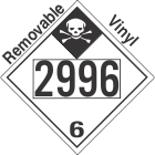 Inhalation Hazard Class 6.1 UN2996 Removable Vinyl DOT Placard