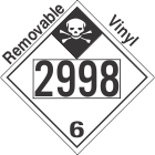 Inhalation Hazard Class 6.1 UN2998 Removable Vinyl DOT Placard