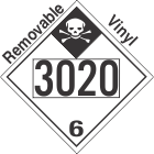 Inhalation Hazard Class 6.1 UN3020 Removable Vinyl DOT Placard