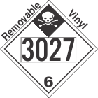 Inhalation Hazard Class 6.1 UN3027 Removable Vinyl DOT Placard