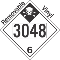 Inhalation Hazard Class 6.1 UN3048 Removable Vinyl DOT Placard