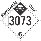 Inhalation Hazard Class 6.1 UN3073 Removable Vinyl DOT Placard