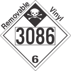 Inhalation Hazard Class 6.1 UN3086 Removable Vinyl DOT Placard