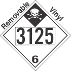 Inhalation Hazard Class 6.1 UN3125 Removable Vinyl DOT Placard