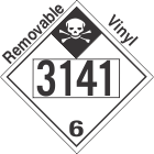 Inhalation Hazard Class 6.1 UN3141 Removable Vinyl DOT Placard