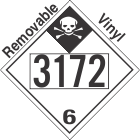 Inhalation Hazard Class 6.1 UN3172 Removable Vinyl DOT Placard