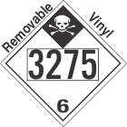 Inhalation Hazard Class 6.1 UN3275 Removable Vinyl DOT Placard