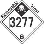 Inhalation Hazard Class 6.1 UN3277 Removable Vinyl DOT Placard