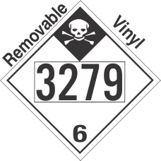 Inhalation Hazard Class 6.1 UN3279 Removable Vinyl DOT Placard