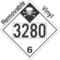 Inhalation Hazard Class 6.1 UN3280 Removable Vinyl DOT Placard