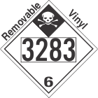 Inhalation Hazard Class 6.1 UN3283 Removable Vinyl DOT Placard