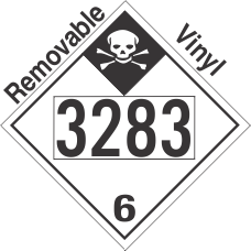 Inhalation Hazard Class 6.1 UN3283 Removable Vinyl DOT Placard
