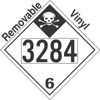 Inhalation Hazard Class 6.1 UN3284 Removable Vinyl DOT Placard