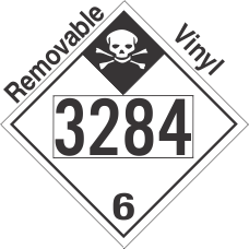 Inhalation Hazard Class 6.1 UN3284 Removable Vinyl DOT Placard
