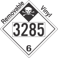 Inhalation Hazard Class 6.1 UN3285 Removable Vinyl DOT Placard