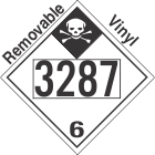 Inhalation Hazard Class 6.1 UN3287 Removable Vinyl DOT Placard