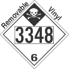 Inhalation Hazard Class 6.1 UN3348 Removable Vinyl DOT Placard
