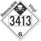 Inhalation Hazard Class 6.1 UN3413 Removable Vinyl DOT Placard