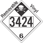 Inhalation Hazard Class 6.1 UN3424 Removable Vinyl DOT Placard