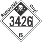 Inhalation Hazard Class 6.1 UN3426 Removable Vinyl DOT Placard