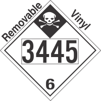 Inhalation Hazard Class 6.1 UN3445 Removable Vinyl DOT Placard