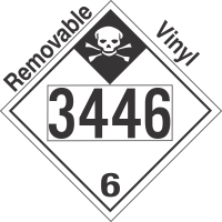 Inhalation Hazard Class 6.1 UN3446 Removable Vinyl DOT Placard