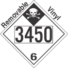 Inhalation Hazard Class 6.1 UN3450 Removable Vinyl DOT Placard