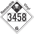 Inhalation Hazard Class 6.1 UN3458 Removable Vinyl DOT Placard