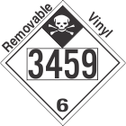 Inhalation Hazard Class 6.1 UN3459 Removable Vinyl DOT Placard
