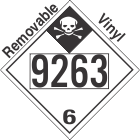 Inhalation Hazard Class 6.1 UN9263 Removable Vinyl DOT Placard