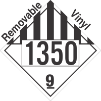 Miscellaneous Dangerous Goods Class 9 UN1350 Removable Vinyl DOT Placard