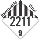 Miscellaneous Dangerous Goods Class 9 UN2211 Removable Vinyl DOT Placard