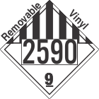 Miscellaneous Dangerous Goods Class 9 UN2590 Removable Vinyl DOT Placard